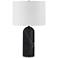 Tyne Matte Black Marble Bottle Table Lamp
