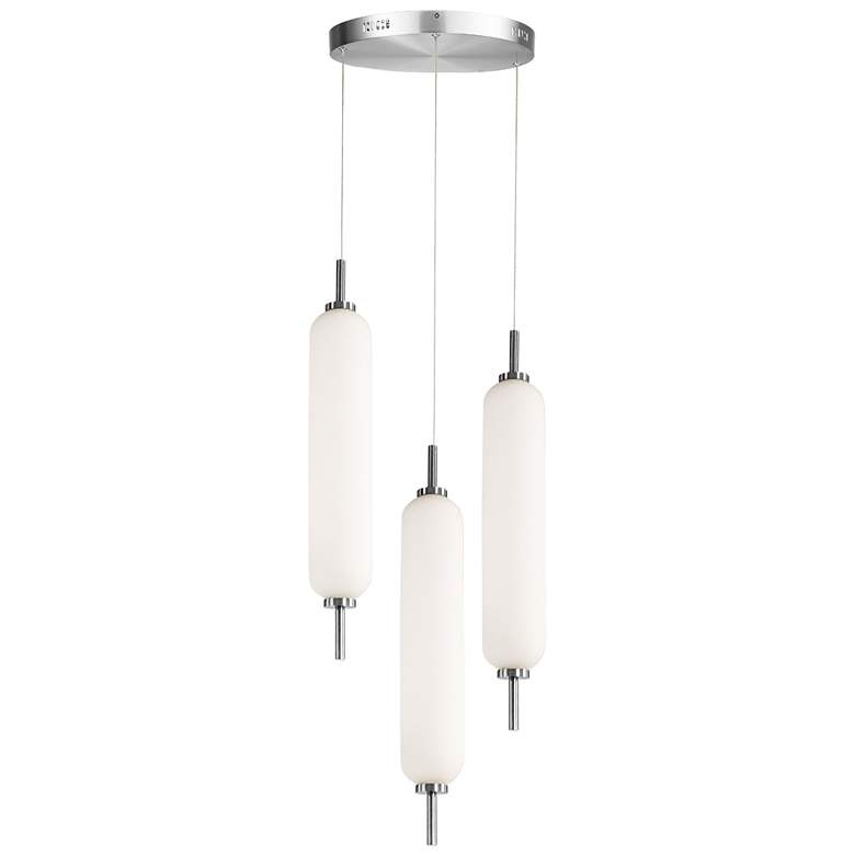 Image 1 Typha 12" Wide 3 Light Polished Chrome LED Multi Pendant