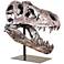 Tyrannosaurus 20" High Chestnut Brown Gray Skull Statue