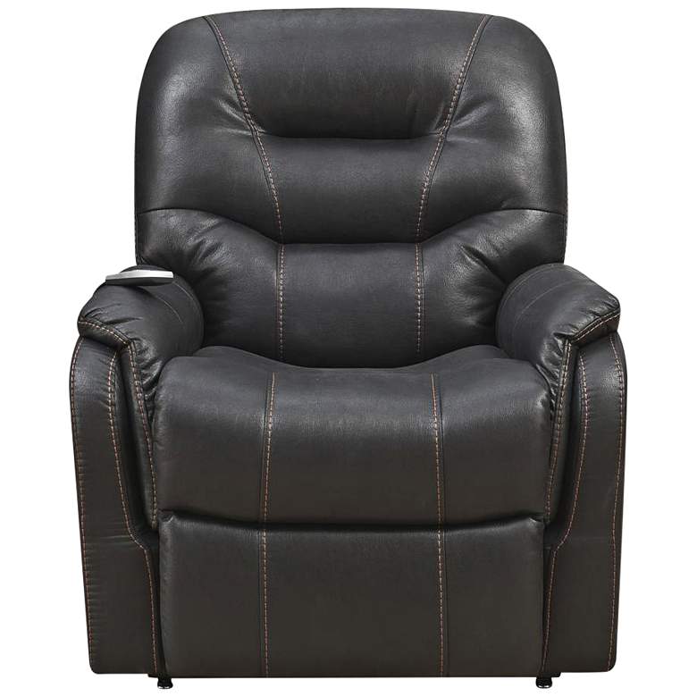 Tyson Black Fabric Heat and Massaging Lift Chair