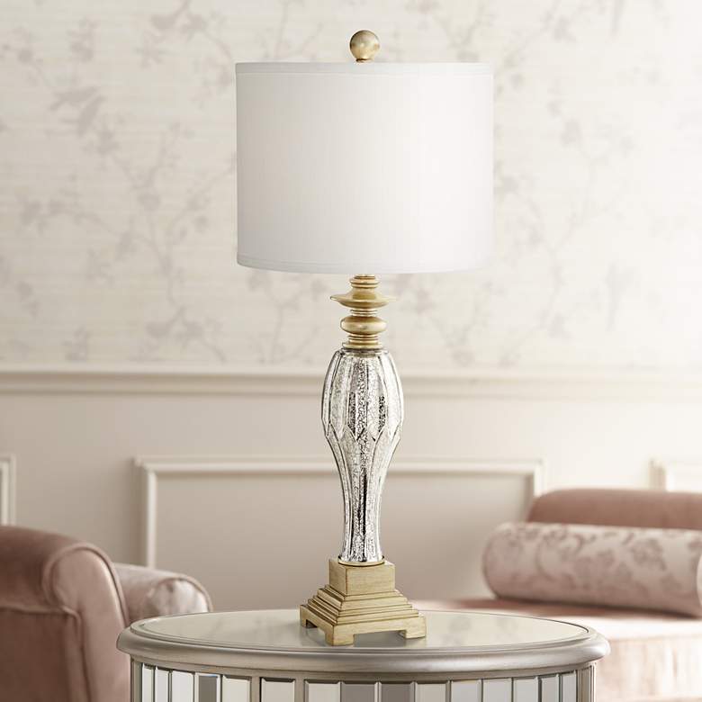 Image 1 Tyson Mercury Glass Table Lamp by Regency Hill