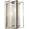 Tyson's Gate 12"H Brushed Nickel with Shale Wood Wall Sconce