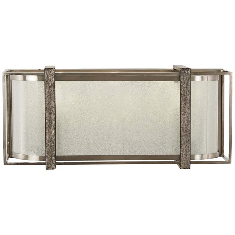 Image 1 Tyson's Gate 16"W Brushed Nickel with Shale Wood Bath Light