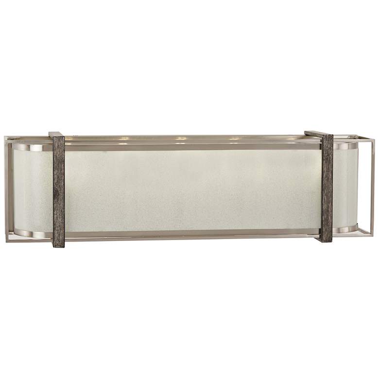 Image 1 Tyson's Gate 24"W Brushed Nickel with Shale Wood Bath Light