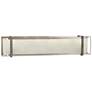 Tyson&#39;s Gate 32"W Brushed Nickel with Shale Wood Bath Light