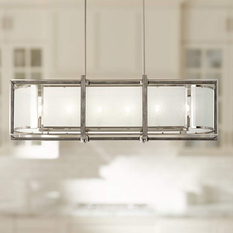 Image 1 Tyson's Gate 42" Wide Nickel Kitchen Island Light Pendant