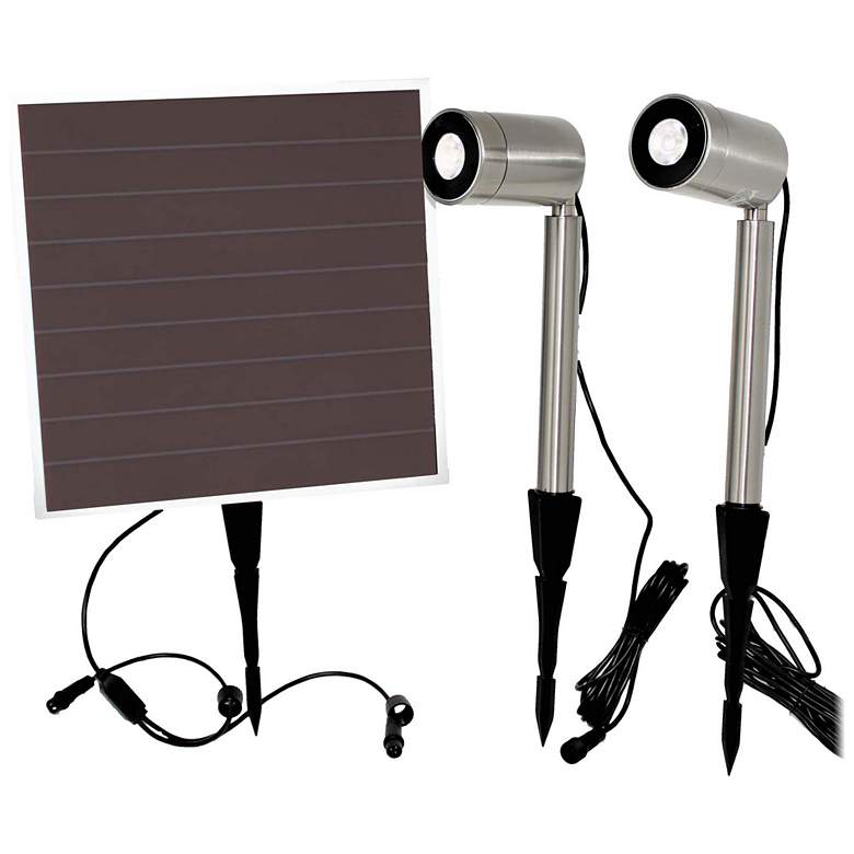 Image 1 Tyson Solar Powered LED Landscape Light Set with Two Lights and Panel