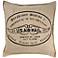U.S. Air Mail 18" Square Jute And Cotton Throw Pillow