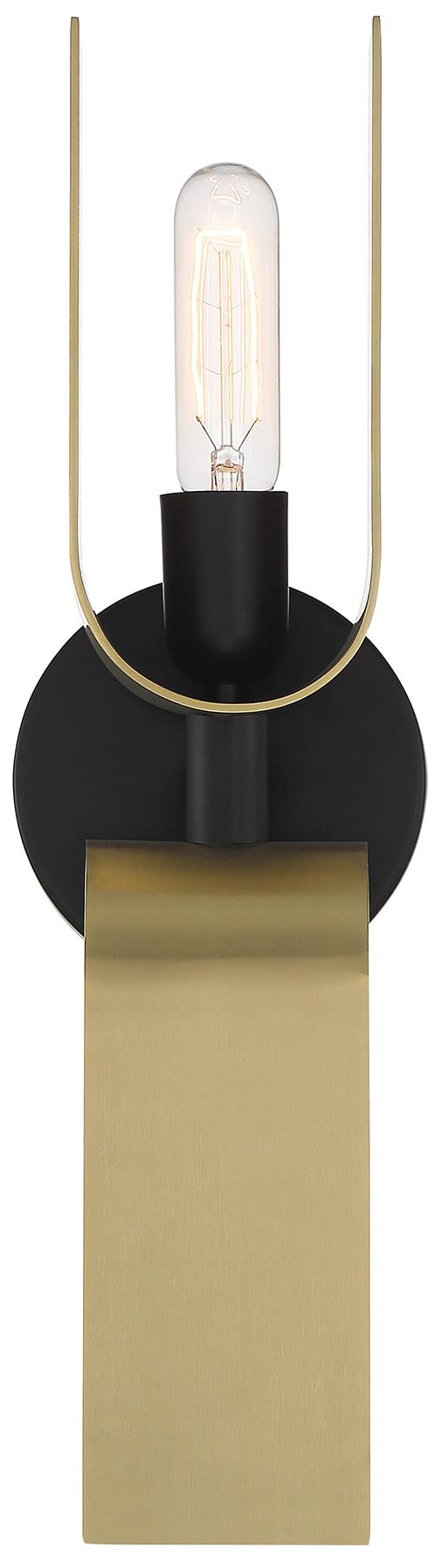 Image 4 U Turn 18" High 2-Light Matte Black Wall Sconce more views