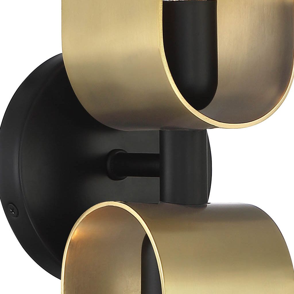 Image 5 U Turn 18" High 2-Light Matte Black Wall Sconce more views