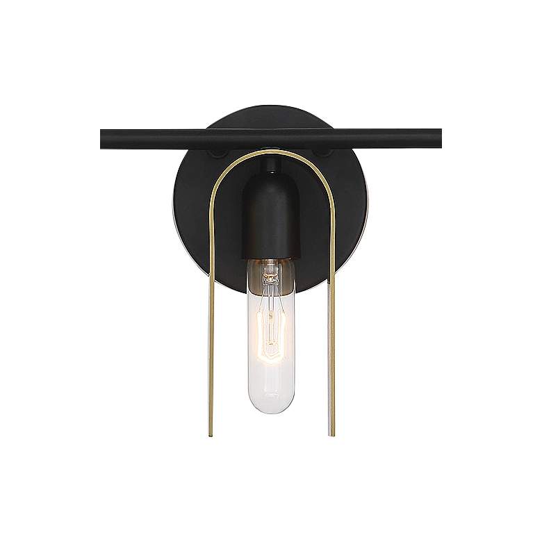 Image 3 U Turn 31 1/2" Wide Matte Black 5-Light Vanity Bath Light more views