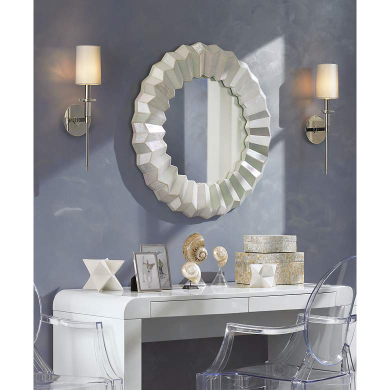 Image 1 Hudson Valley Amherst Nickel 18 3/4" High Wall Sconce in scene