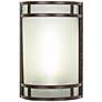 U5177 - Bronze Metal and Art Glass Domed Wall Sconce