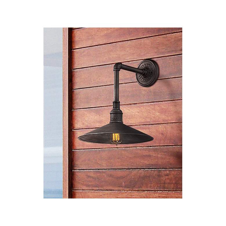 Image 1 Toledo Collection 17" High Silver Outdoor Wall Light in scene
