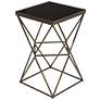 Uberto Bronze Caged Frame Accent Table