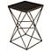 Uberto Bronze Caged Frame Accent Table