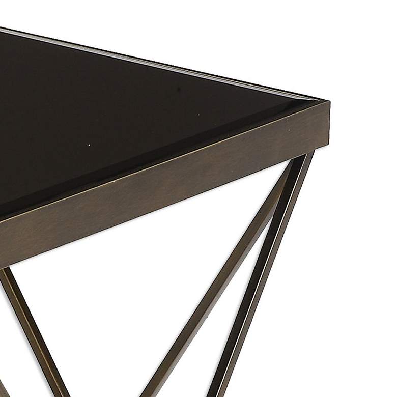 Image 3 Uberto Bronze Caged Frame Accent Table more views