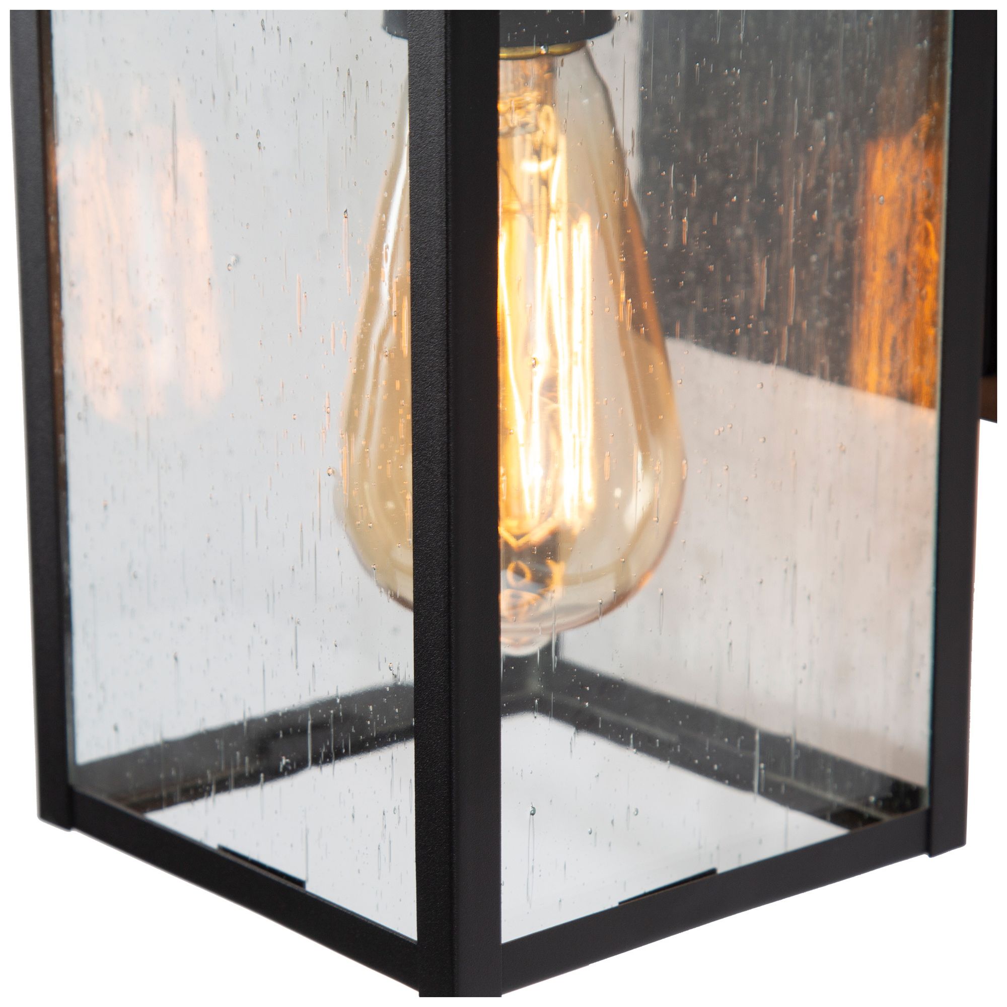 Thumbnail2 of Uhyta 10.5" High Black Glass Outdoor Wall Light more views