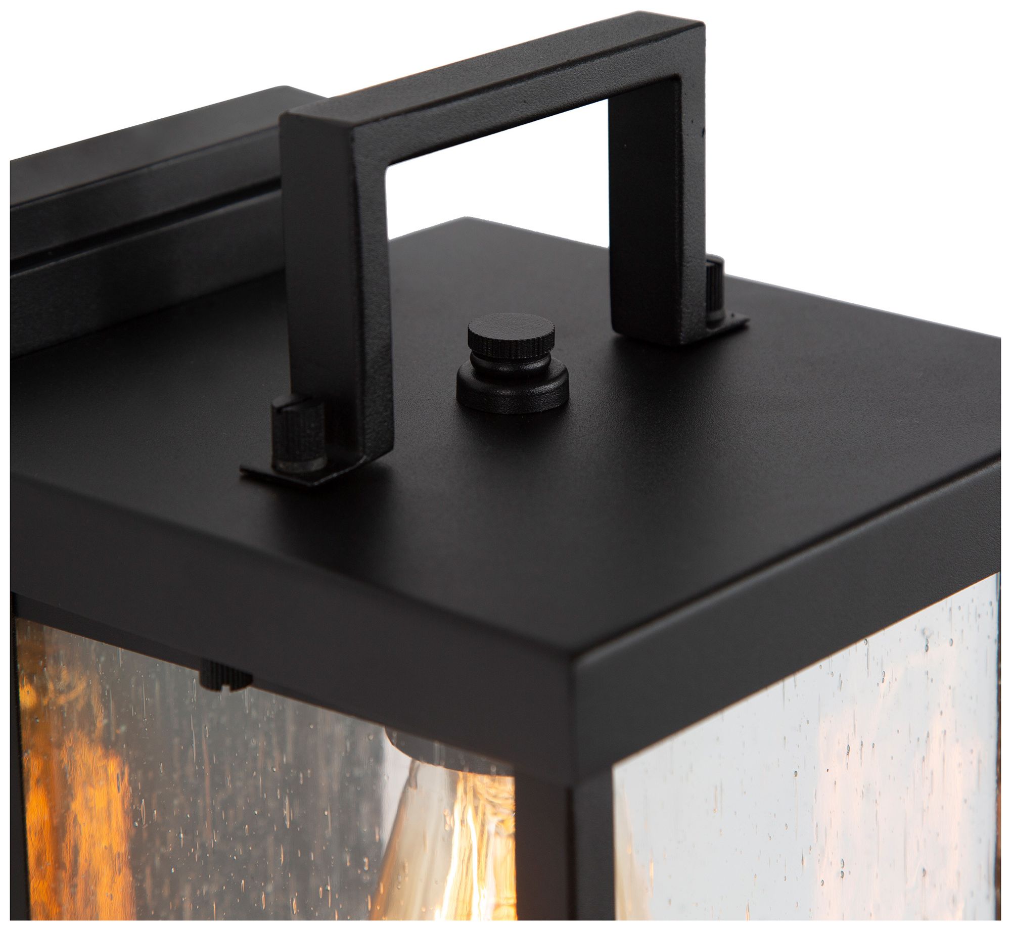 Thumbnail3 of Uhyta 10.5" High Black Glass Outdoor Wall Light more views