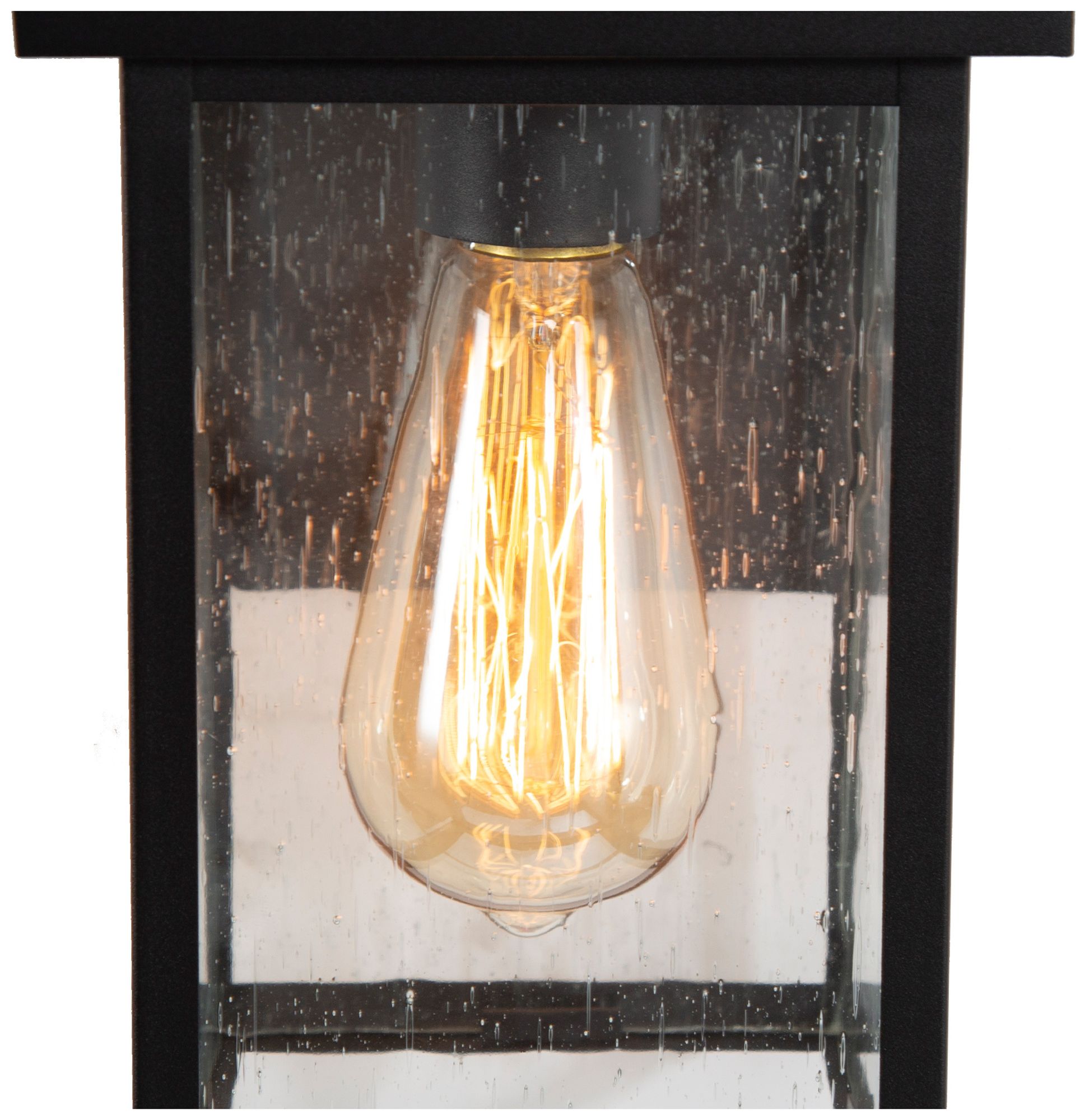 Thumbnail4 of Uhyta 10.5" High Black Glass Outdoor Wall Light more views