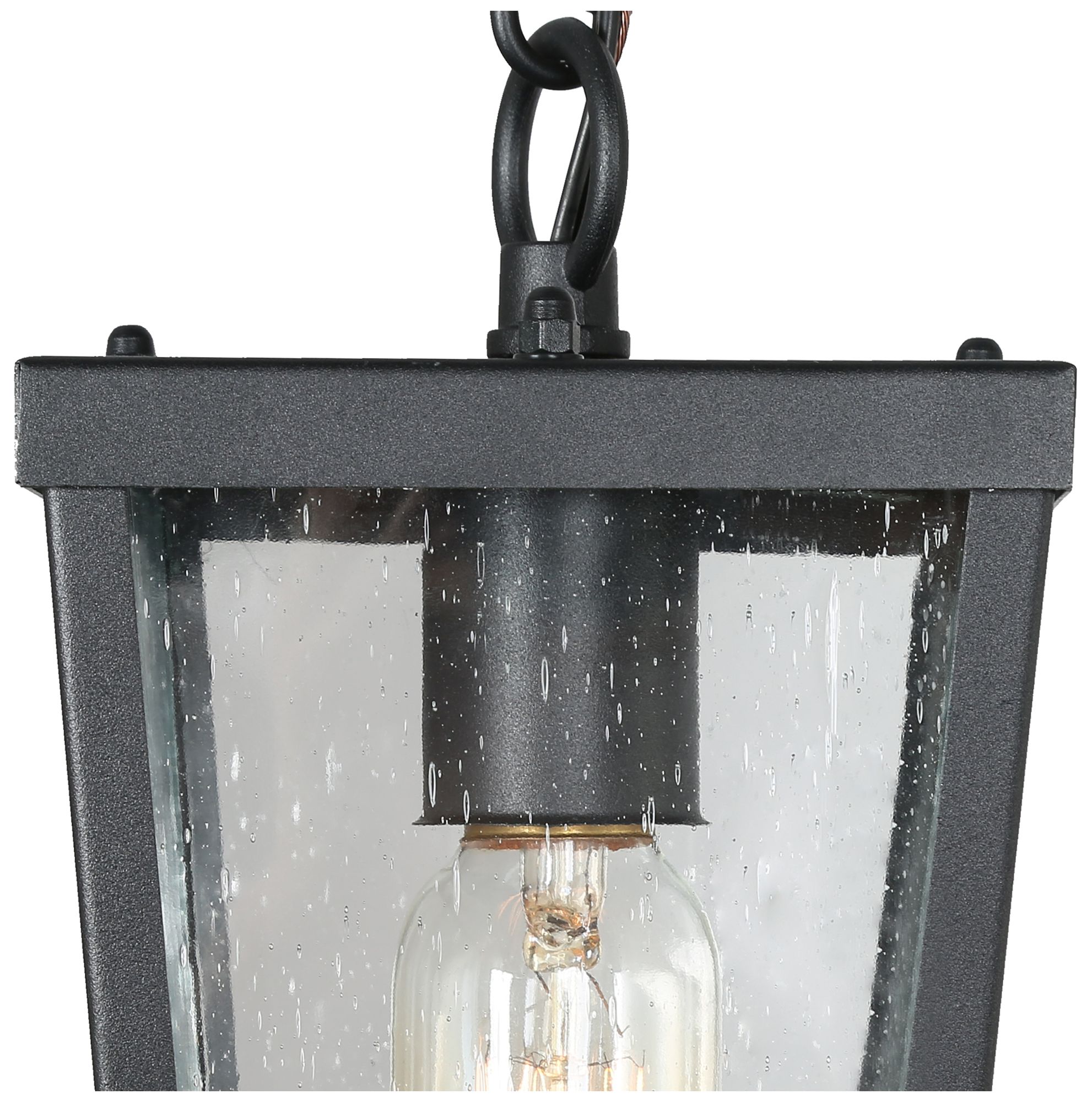 Image 2 Uhyta 9.1" High Black Glass Outdoor Hanging Light more views