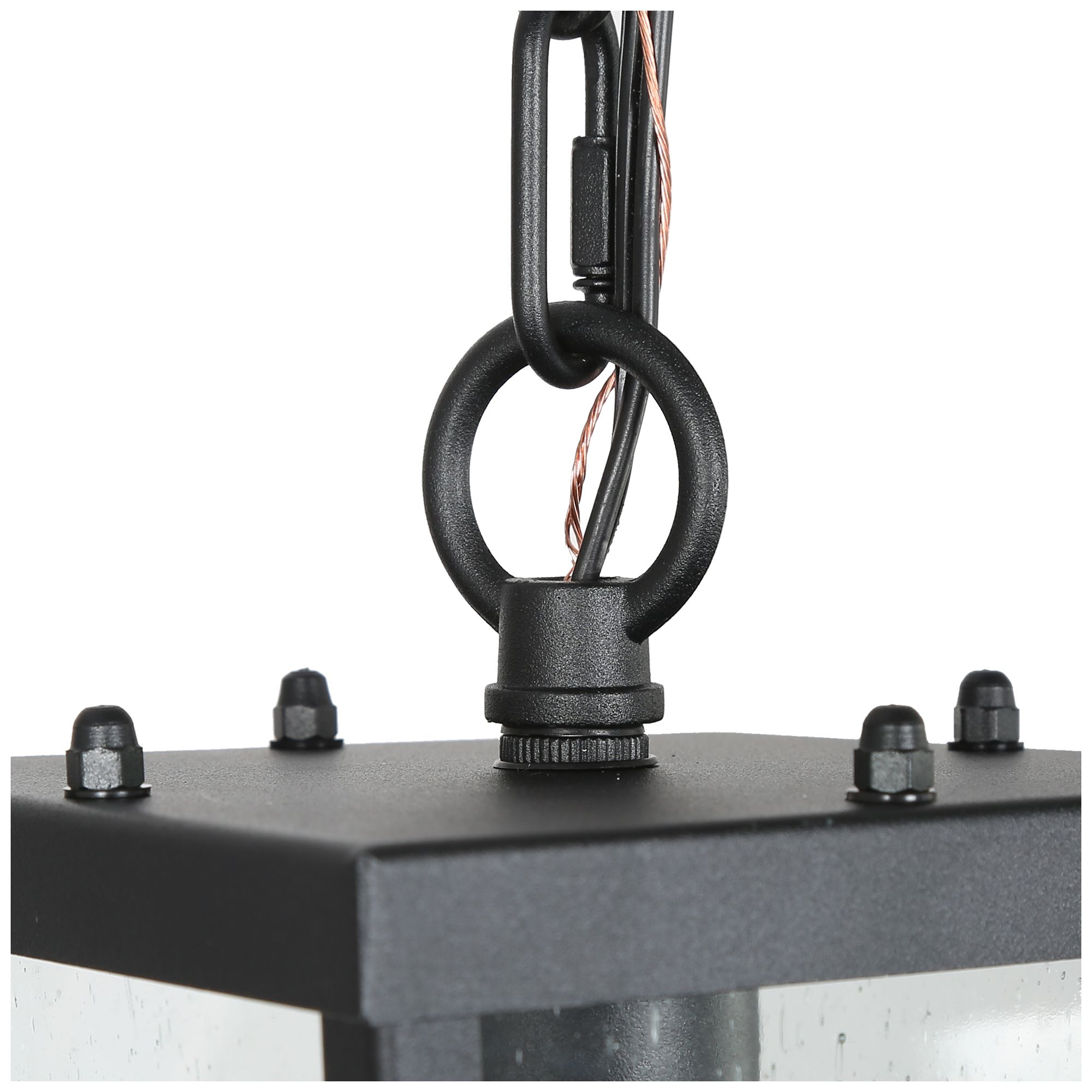 Image 4 Uhyta 9.1" High Black Glass Outdoor Hanging Light more views