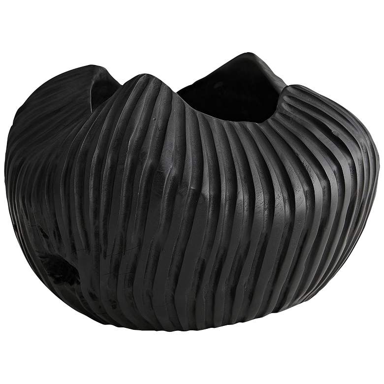 Image 1 Ulani 12 1/2" Wide Ebony Teak Root Centerpiece Sculpture