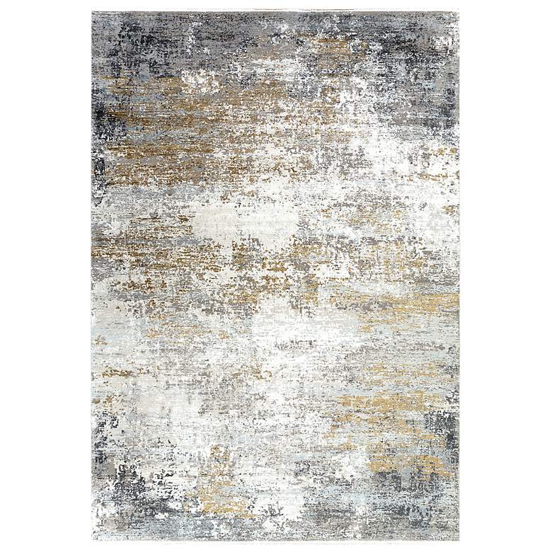 Image 2 Ulen 71508 5&#39;x7&#39;6 inch Gray and Orange Rectangular Area Rug