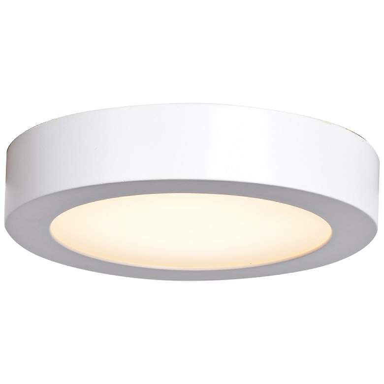 Image 1 Ulko 5 1/2 inch Wide White LED Modern Ring Outdoor Ceiling Light