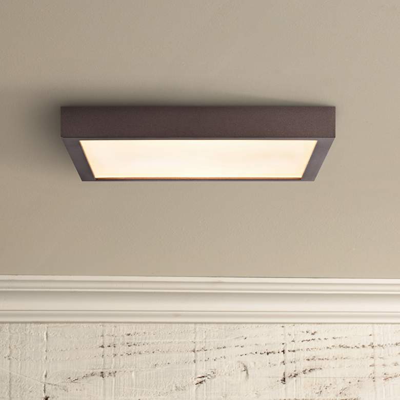 Image 1 Ulko Exterior 7" Wide Bronze LED Outdoor Ceiling Light
