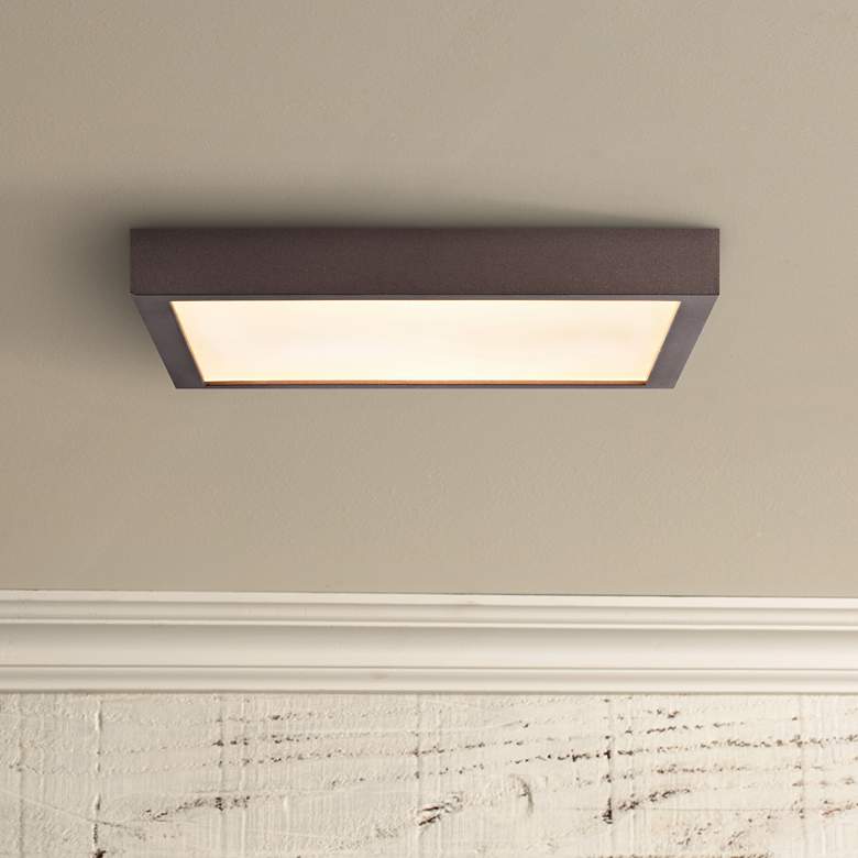 Image 1 Ulko Exterior 7 inch Wide Bronze LED Outdoor Ceiling Light