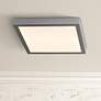 Ulko Exterior 7" Wide Silver LED Outdoor Ceiling Light