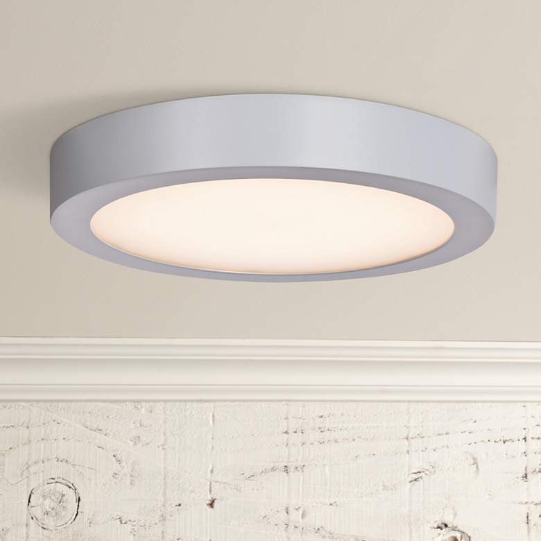 Image 1 Ulko Exterior 9 inch Wide Silver LED Outdoor Ceiling Light