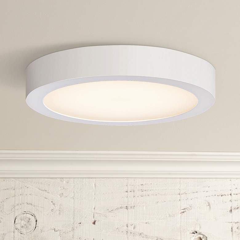 Image 1 Ulko Exterior 9" Wide White LED Outdoor Ceiling Light
