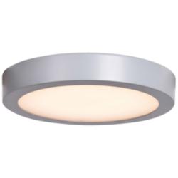 Ulko Exterior Outdoor Flush Mount - Large - Silver Finish, Frosted Acrylic
