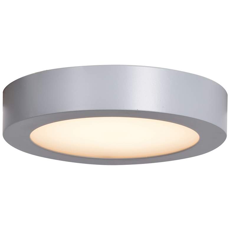 Image 1 Ulko Exterior Outdoor Flush Mount - Small - Silver Finish, Frosted Acrylic
