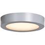 Ulko Exterior Outdoor Flush Mount - Small - Silver Finish, Frosted Acrylic