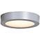 Ulko Exterior Outdoor Flush Mount - Small - Silver Finish, Frosted Acrylic