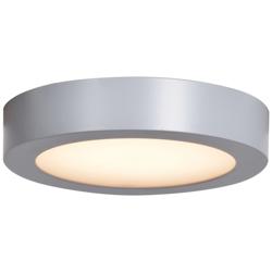 Ulko Exterior Outdoor Flush Mount - Small - Silver Finish, Frosted Acrylic