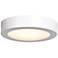 Ulko Exterior Outdoor Flush Mount - Small - White Finish, Frosted Acrylic