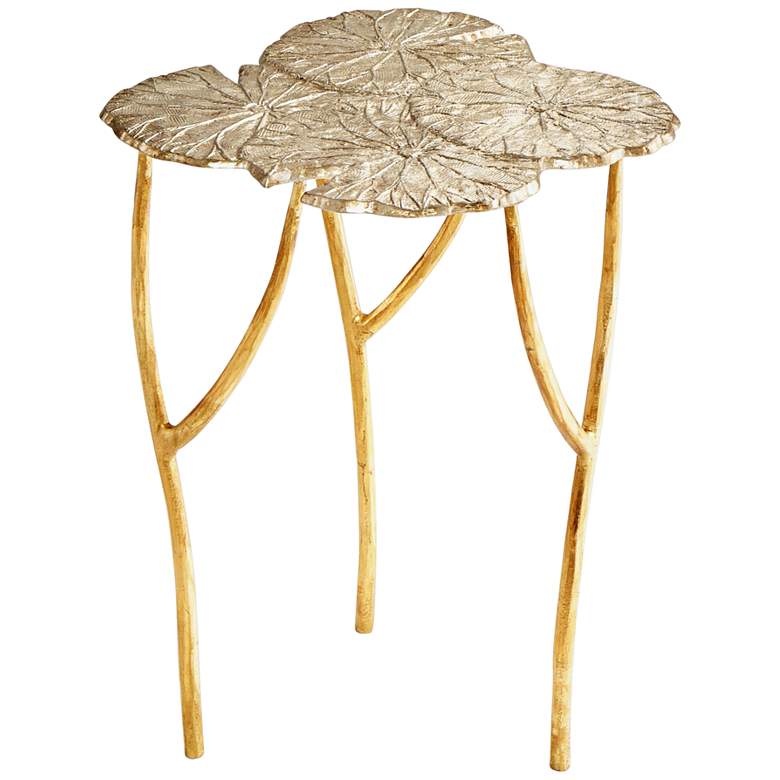 Image 1 Ulla 17 3/4" Wide Silver and Gold Accent Table