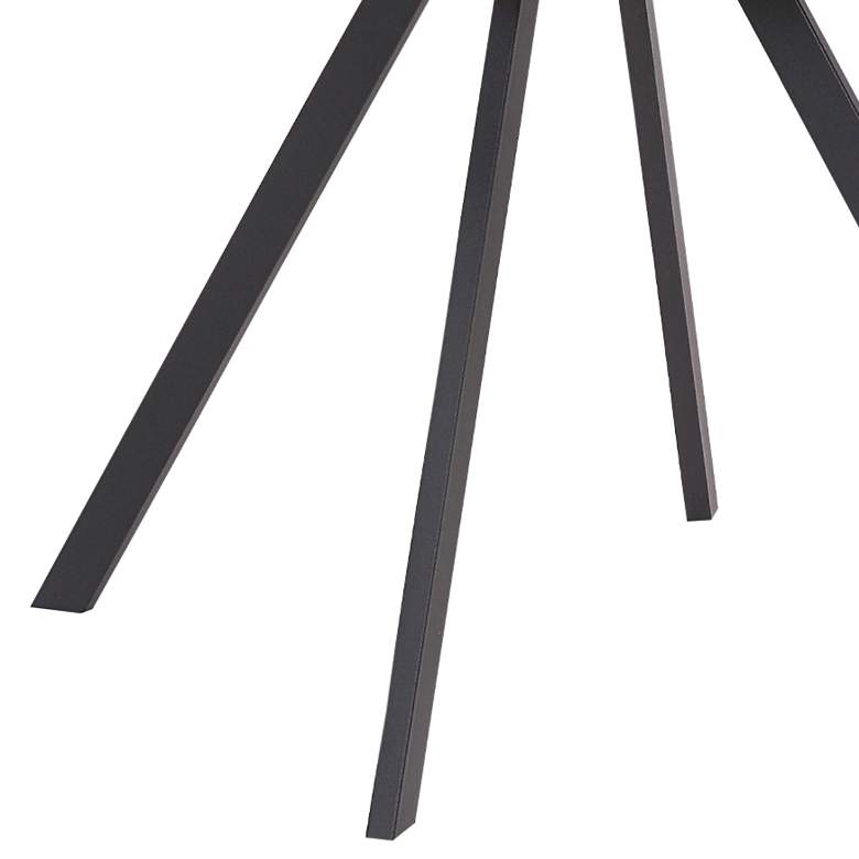 Image 3 Ulric Wood and Metal Modern Dining Room Accent Chair in Charcoal Grey more views
