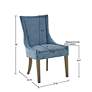 Ultra Blue Fabric Dining Side Chairs Set of 2