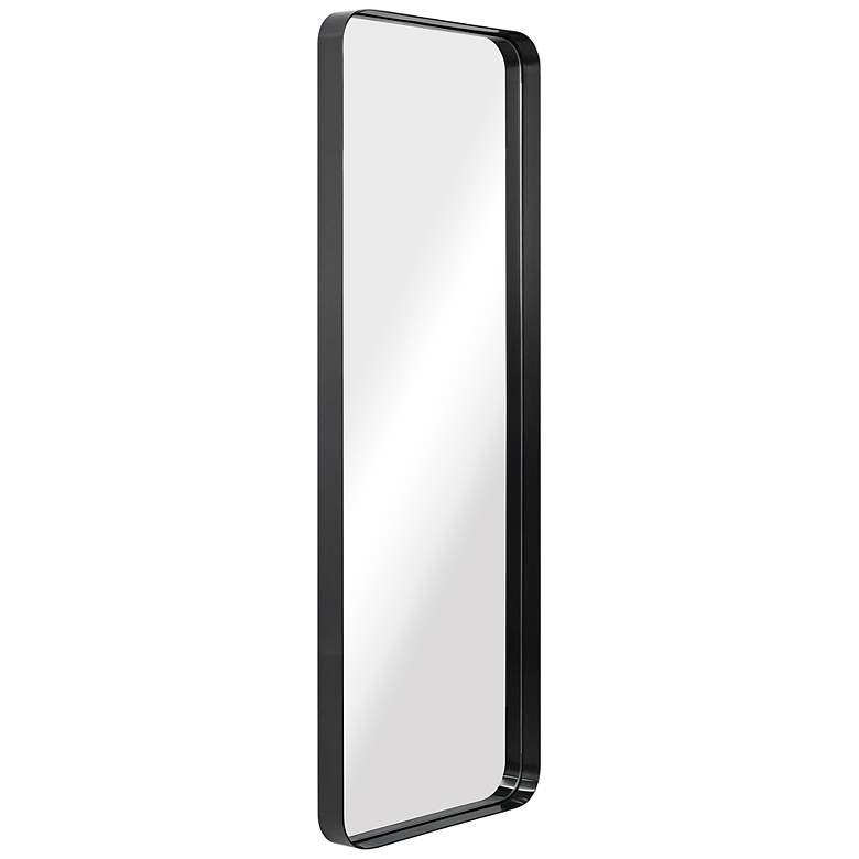 Image 7 Ultra Brushed Black 18" x 48" Rectangular Framed Wall Mirror more views