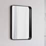 Ultra Brushed Black 22" x 30" Rectangular Framed Wall Mirror