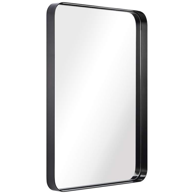 Image 5 Ultra Brushed Black 22 inch x 30 inch Rectangular Framed Wall Mirror more views