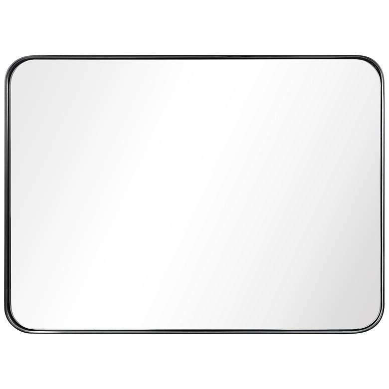 Image 6 Ultra Brushed Black 22 inch x 30 inch Rectangular Framed Wall Mirror more views