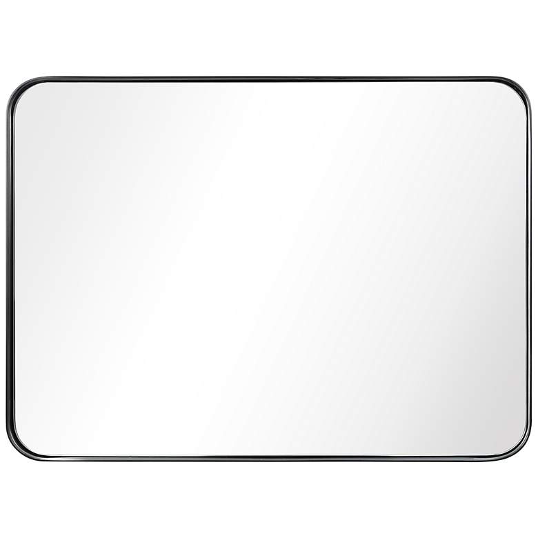 Image 6 Ultra Brushed Black 22" x 30" Rectangular Framed Wall Mirror more views