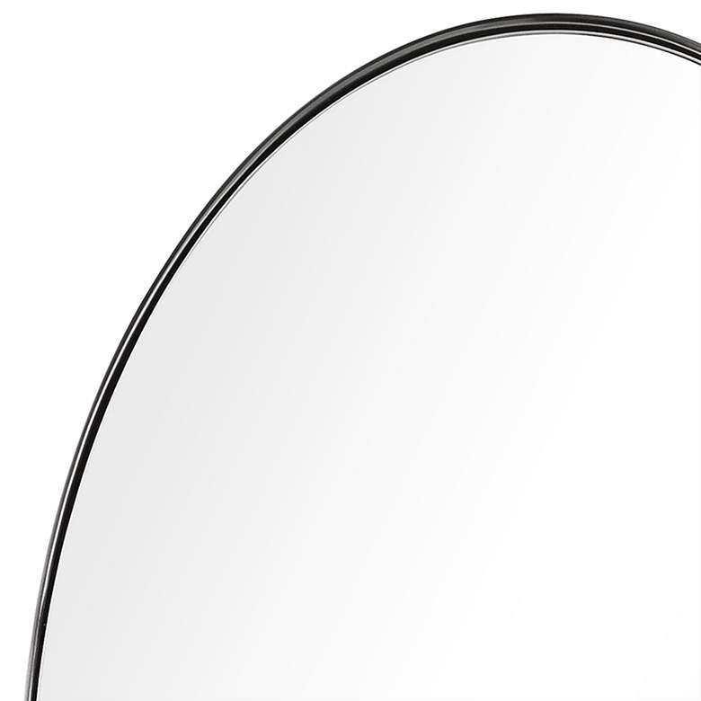Image 3 Ultra Brushed Black 24" x 36" Oval Metal Wall Mirror more views