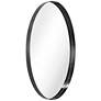 Ultra Brushed Black 24" x 36" Oval Metal Wall Mirror